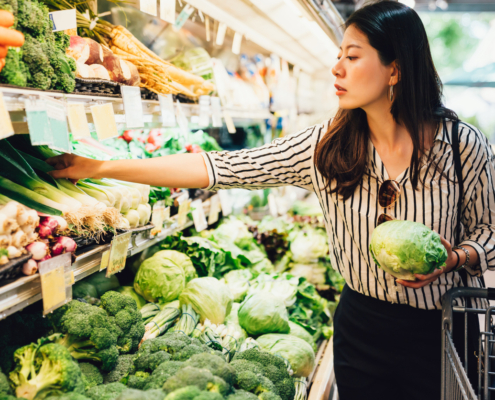woman shopping in a grocery store
